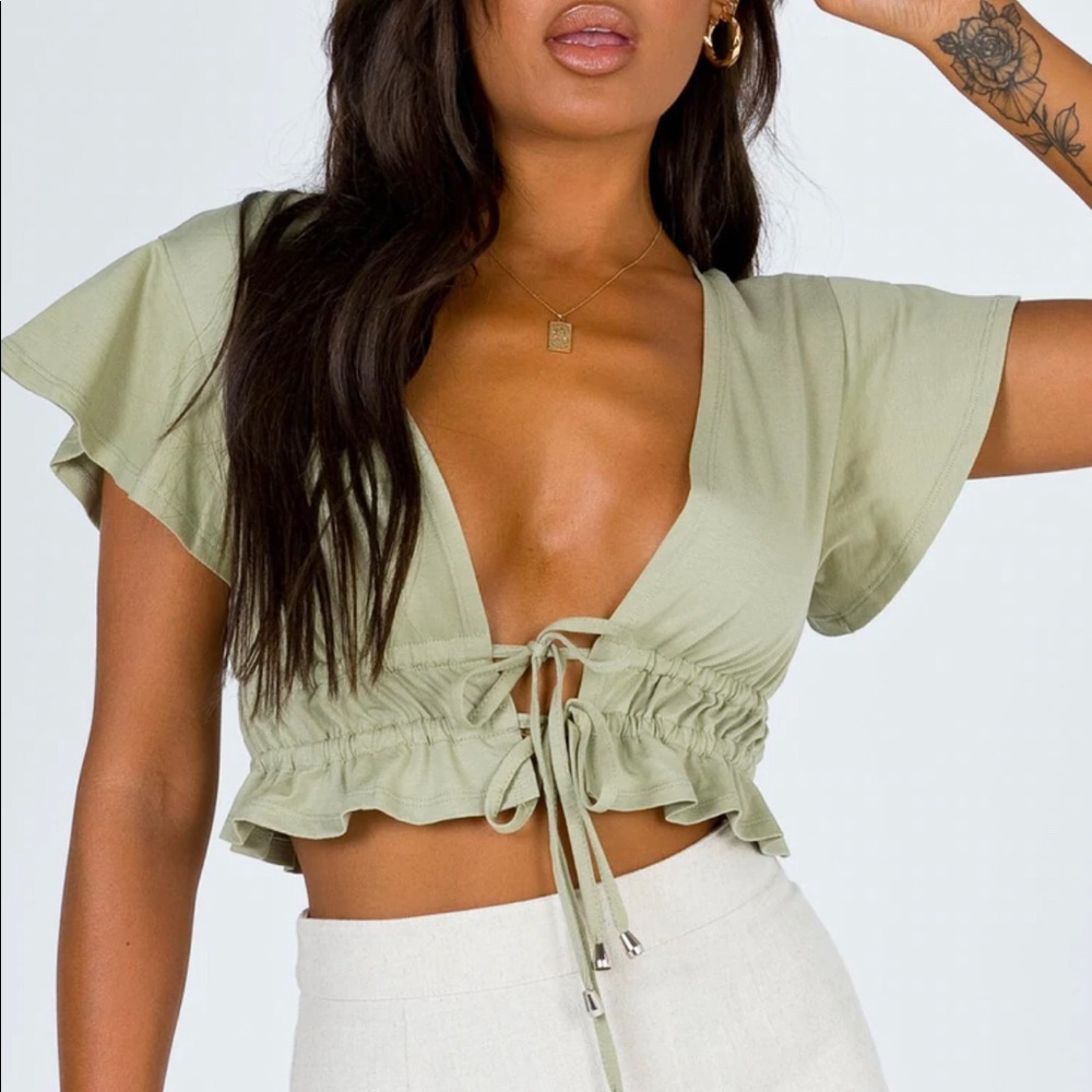 Princess Polly Jamison Reid Top in Khaki